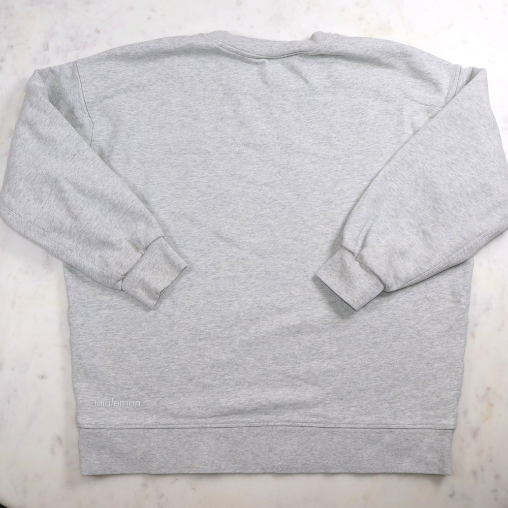 Lululemon Threethirty Sweatshirt Heathered Grey Graphic Crewneck Pullover READ - Picture 8 of 8